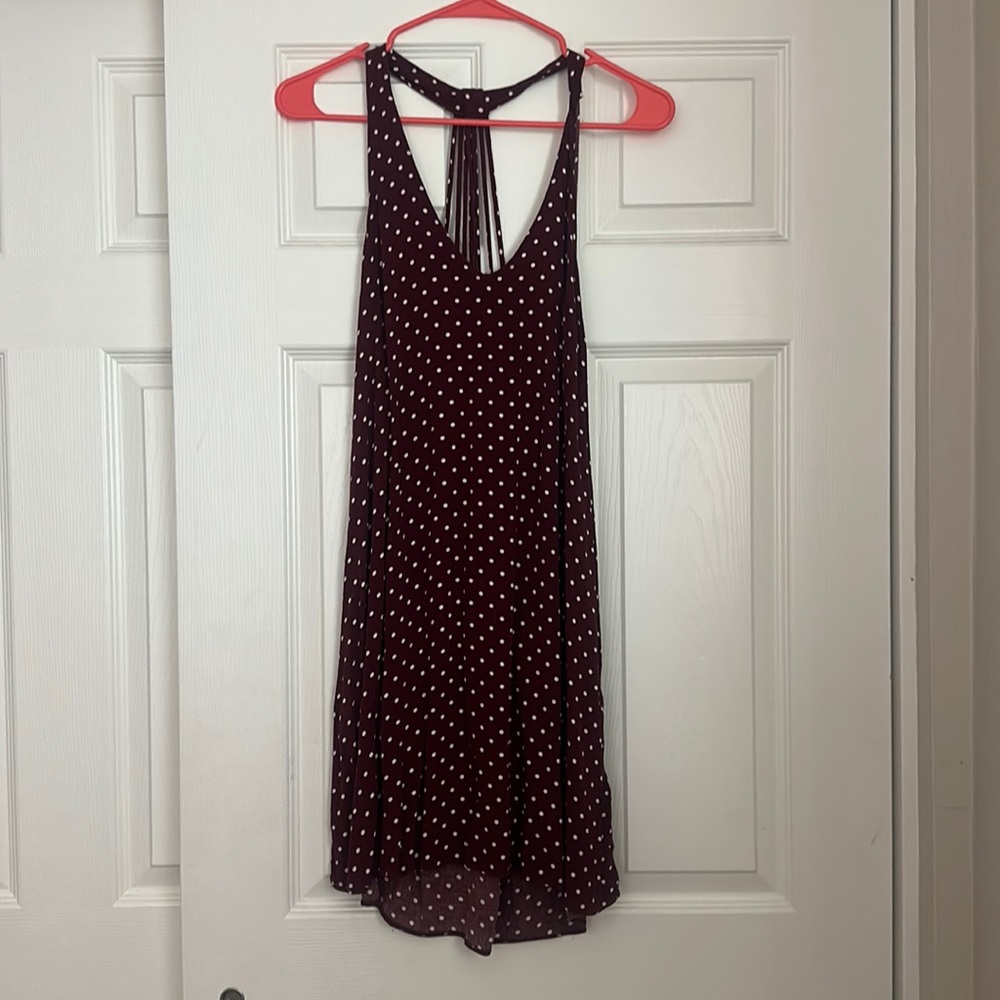 Maroon Poka-dot summer dress